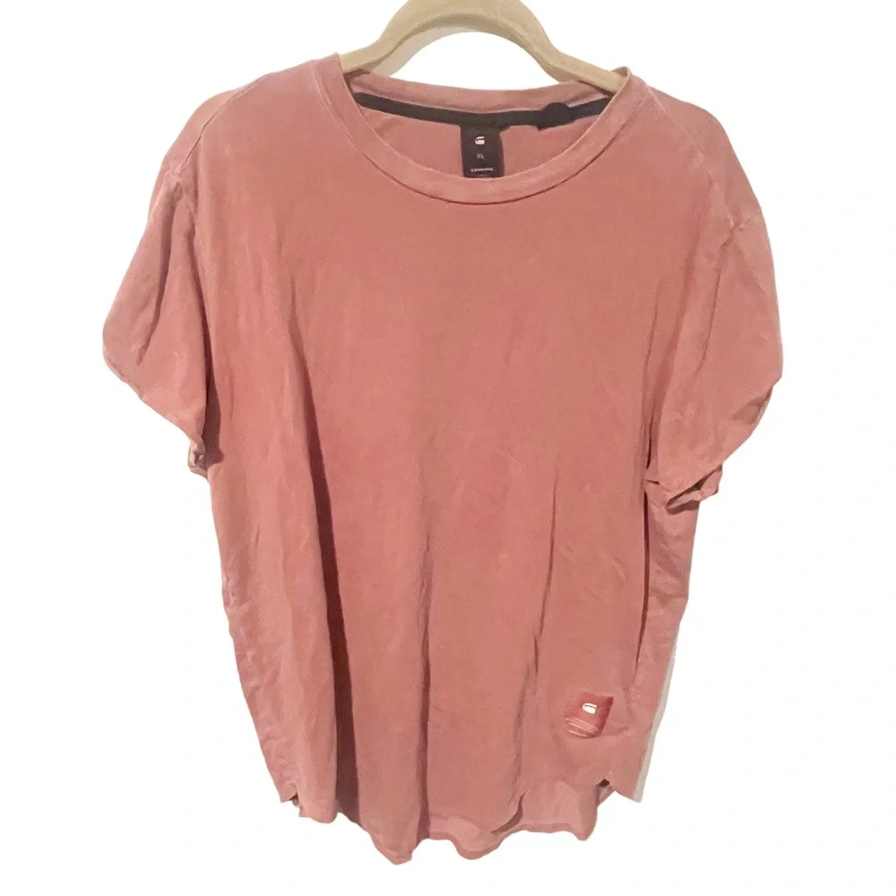 G Star Raw Mens XL Dark Pink Crewneck Short Sleeve Tshirt